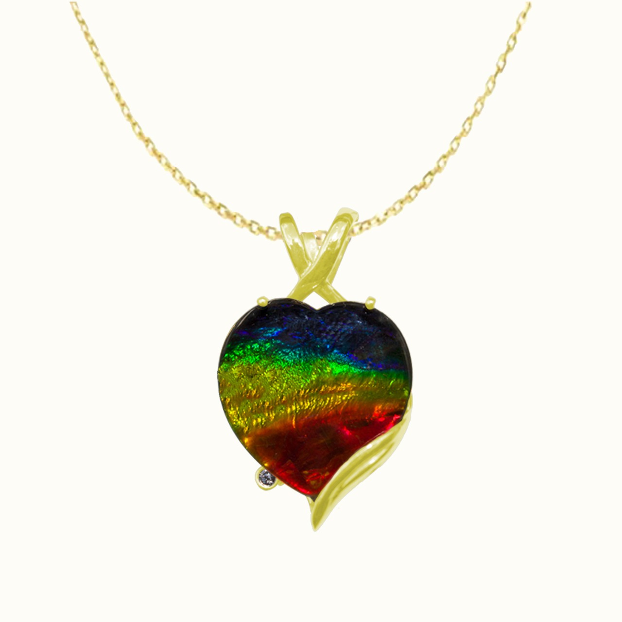 Ammolite Pendant - Designed By Ellen